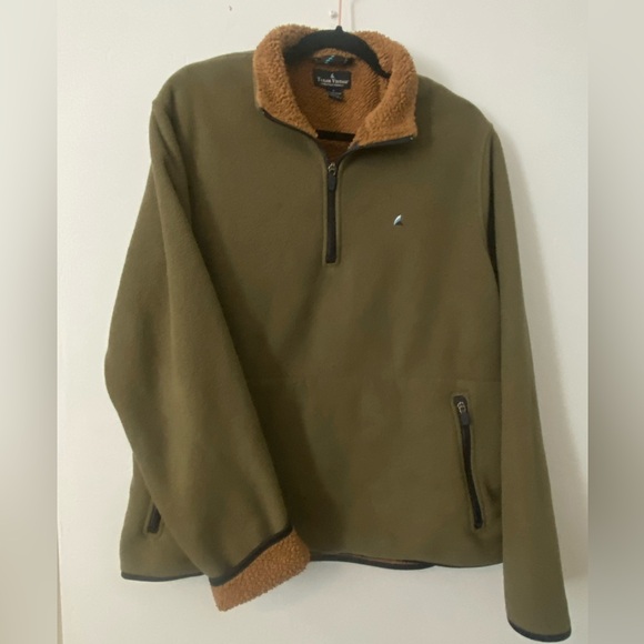 Tailor Vintage sweater pullover green fur lined men’s size L - Picture 3 of 3